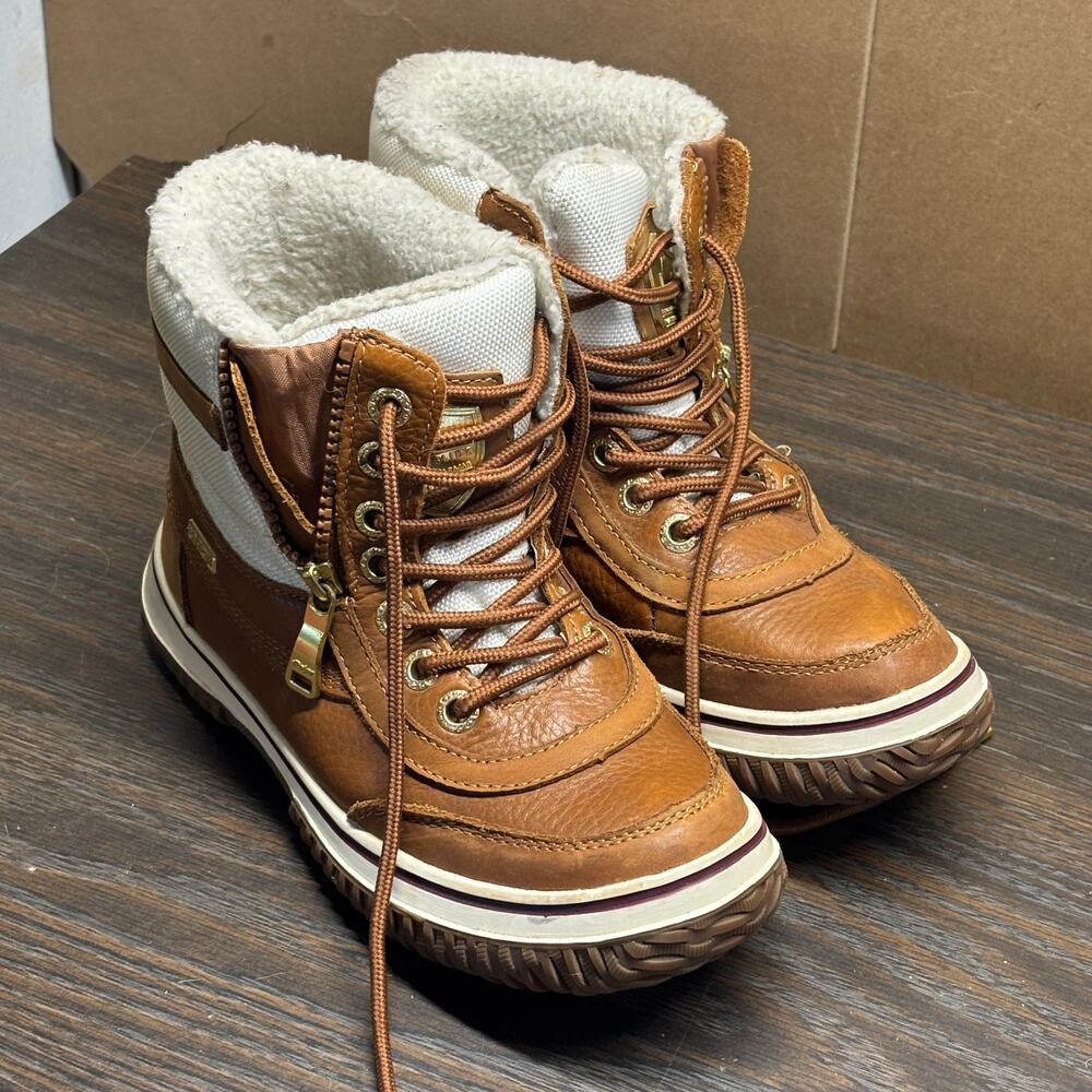 Pajar Canada Georgia Snowslide Boots 6 Womens Brown Waterproof Shearling lined